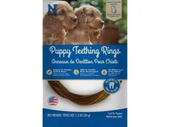 N-Bone Puppy Teething Ring Chewy Dog Treats Peanut Butter - Single