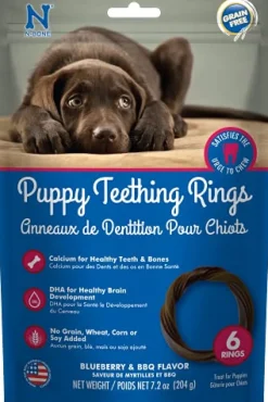 N-Bone Puppy Teething Ring Chewy Dog Treats Grain-Free BBQ Single