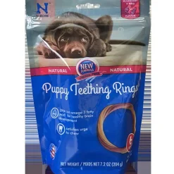 N-Bone Puppy Teething Ring Chewy Dog Treats Grain-Free BBQ - 6 Pack