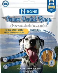 N-Bone Senior Dental Rings Chicken Dog Chews - 7 Count