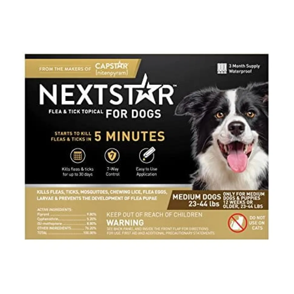Nextstar Flea & Tick Topical for Dogs - 23 - 44 Lbs - 3 Count