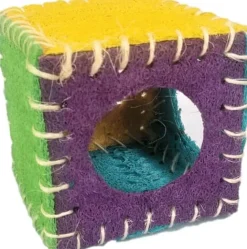 Nibbles Loofah Cube Chew Small Animal Chewy Treats - Small