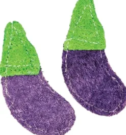 Nibbles Loofah Eggplants Chews Small Animal Chewy Treats - Small - 2 Pack