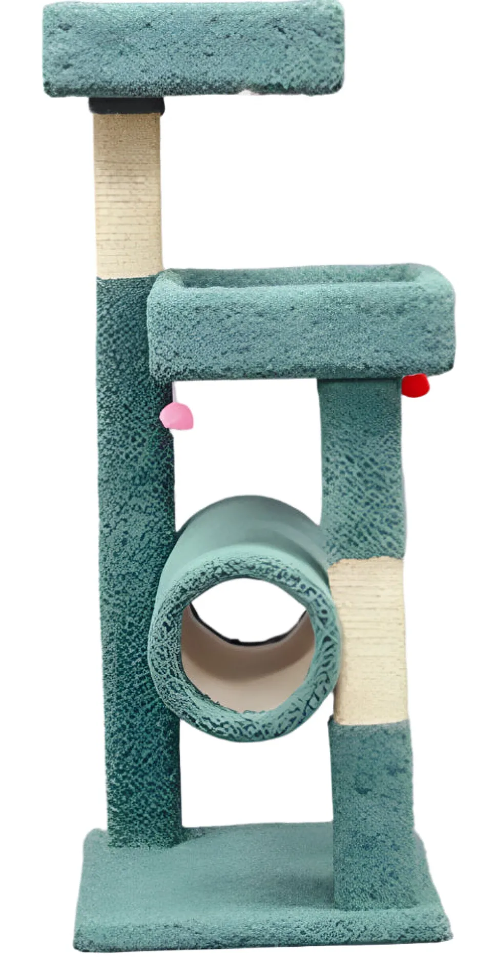 North American Pet Tree with Tunnel and Shelves - Assorted - 54 in