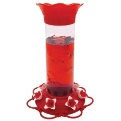 North States Hibiscus Hummingbird Feeder - Red/White - 38 Oz