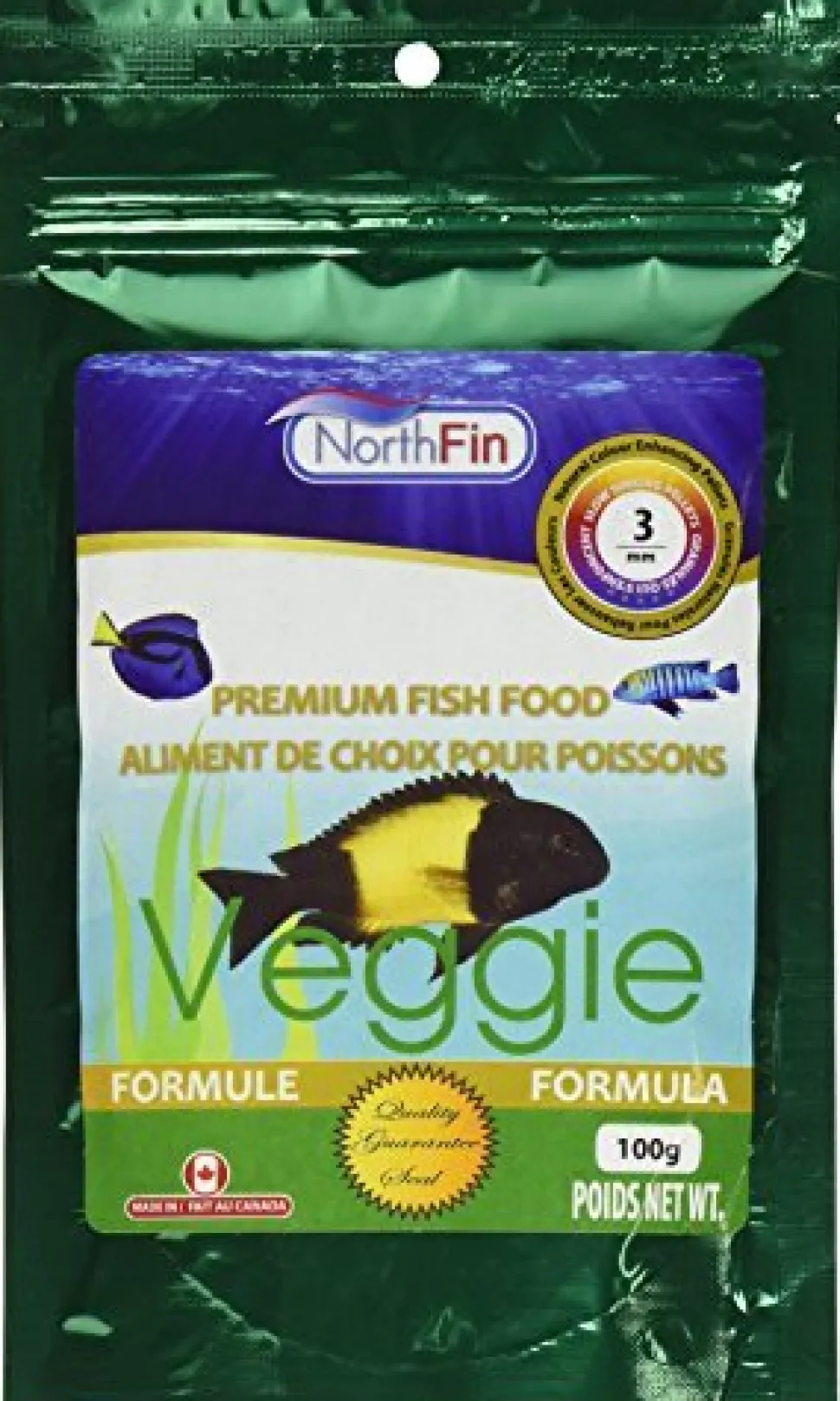 NorthFin Veggie Formula - 3 mm Sinking Pellets - 100 g