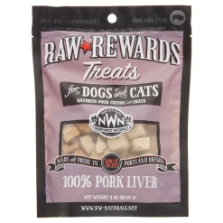 Northwest Naturals Freeze Dried Pork Liver Treat Freeze-Dried Cat and Dog Treats - 3 oz Bag