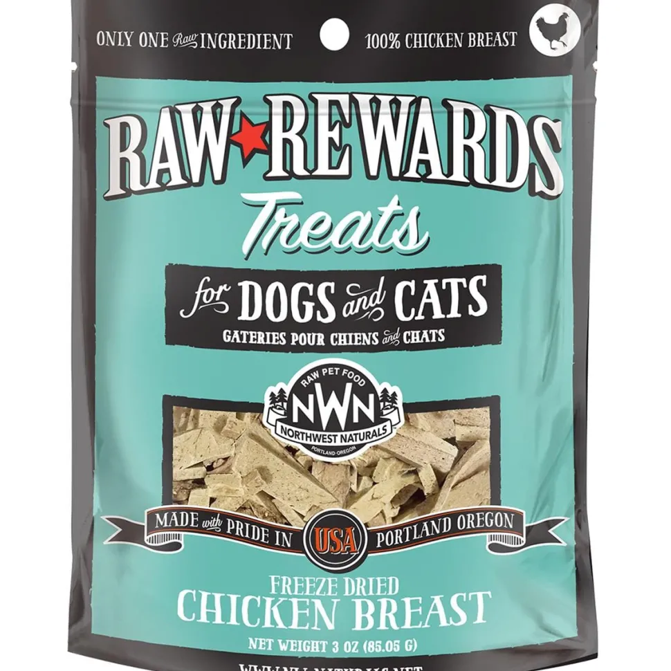 Northwest Naturals Freeze Dried Chicken Breast Treat Freeze-Dried Cat and Dog Treats - 3 oz Bag