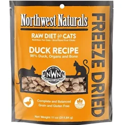 Northwest Naturals Freeze Dried Duck Cat Recipe Freeze-Dried Cat Treats - 11 oz Bag