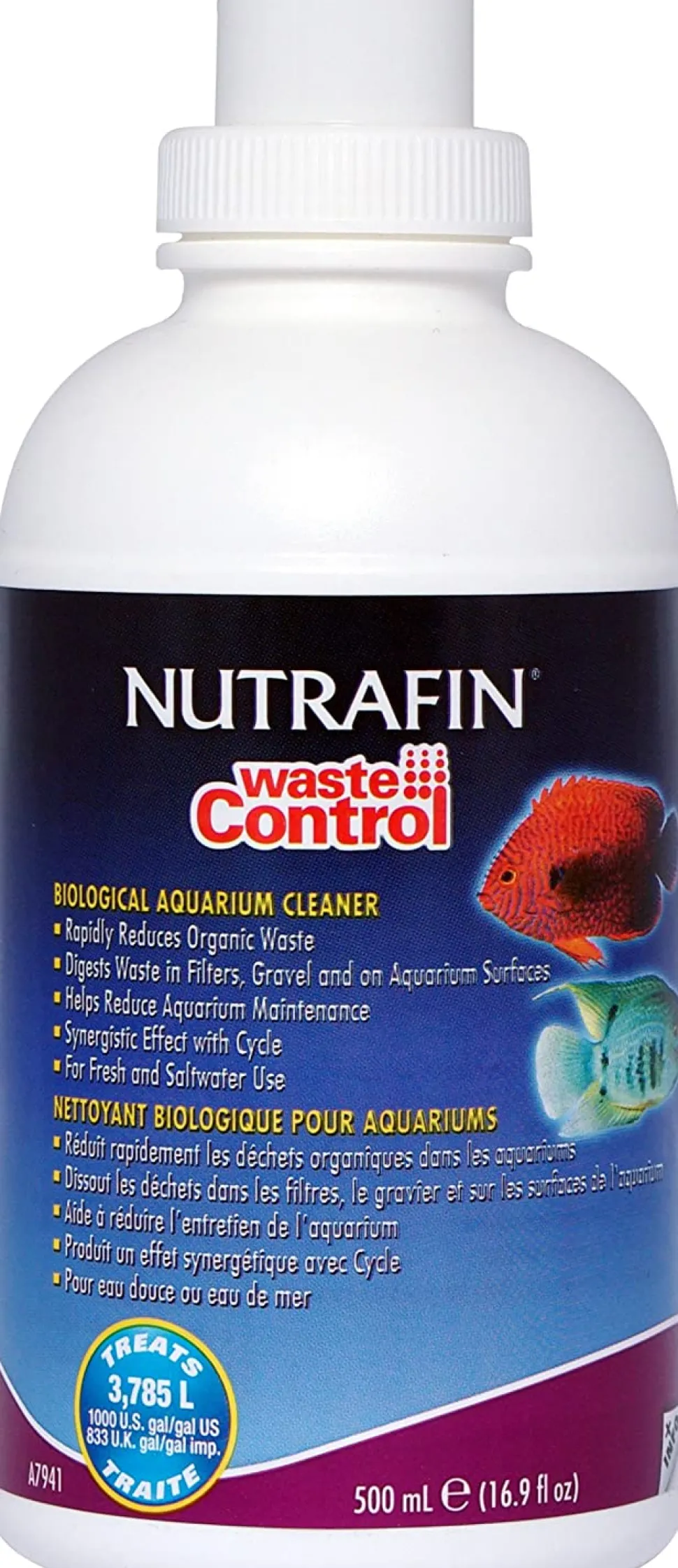 NutraFin Waste Control Biological Aquarium Cleaner - 16.9 fl oz