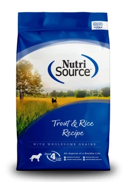 Nutrisource Adult Trout & Rice Dry Dog Food - 5 lb Bag