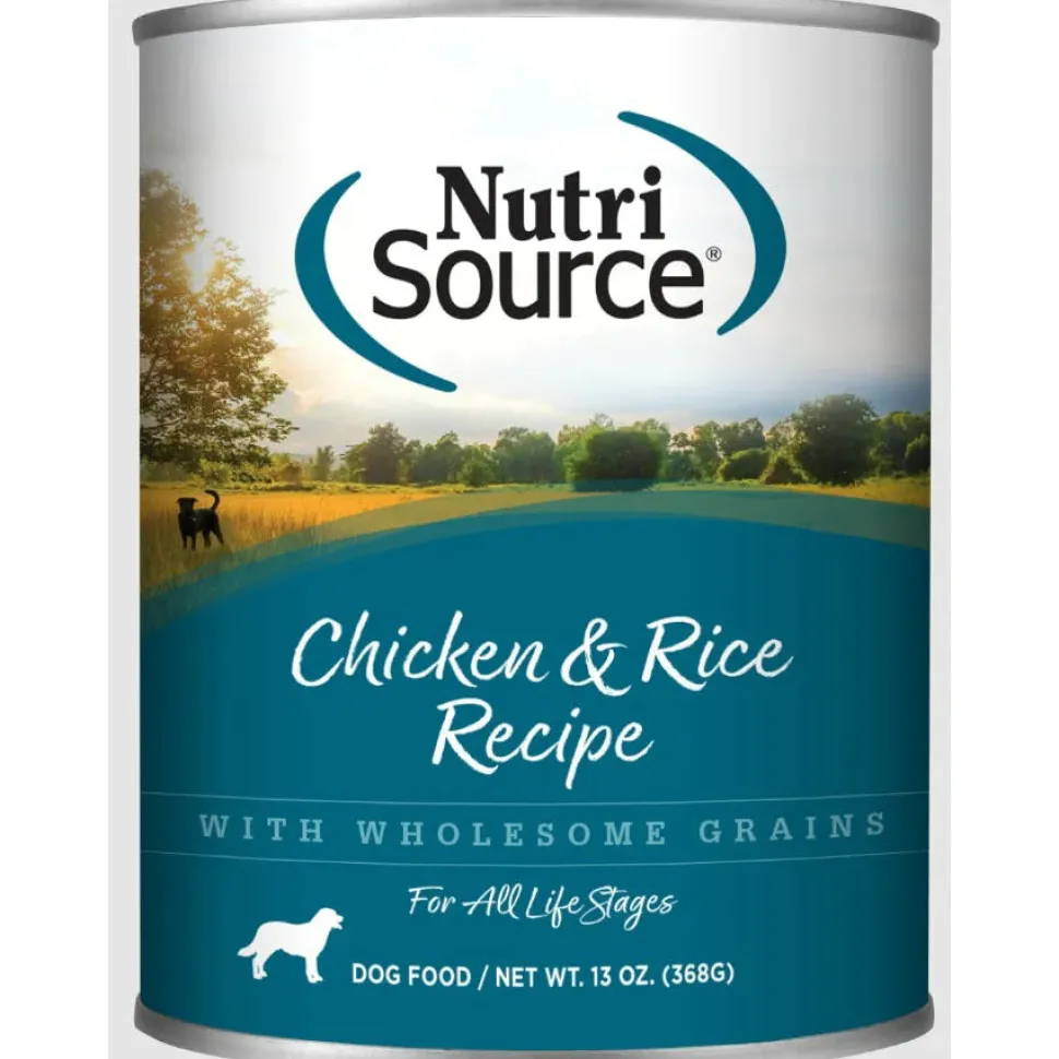 Nutrisource Chicken & Rice Dog Canned Canned Dog Food - 13 oz - Case of 12