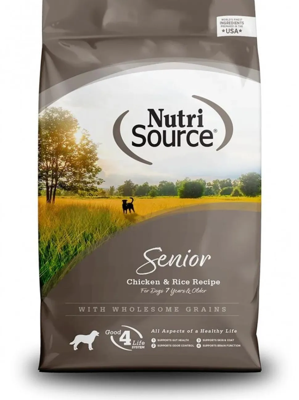 Nutrisource Chicken and Brown Rice Senior Adult Dry Dog Food - 26 Lbs