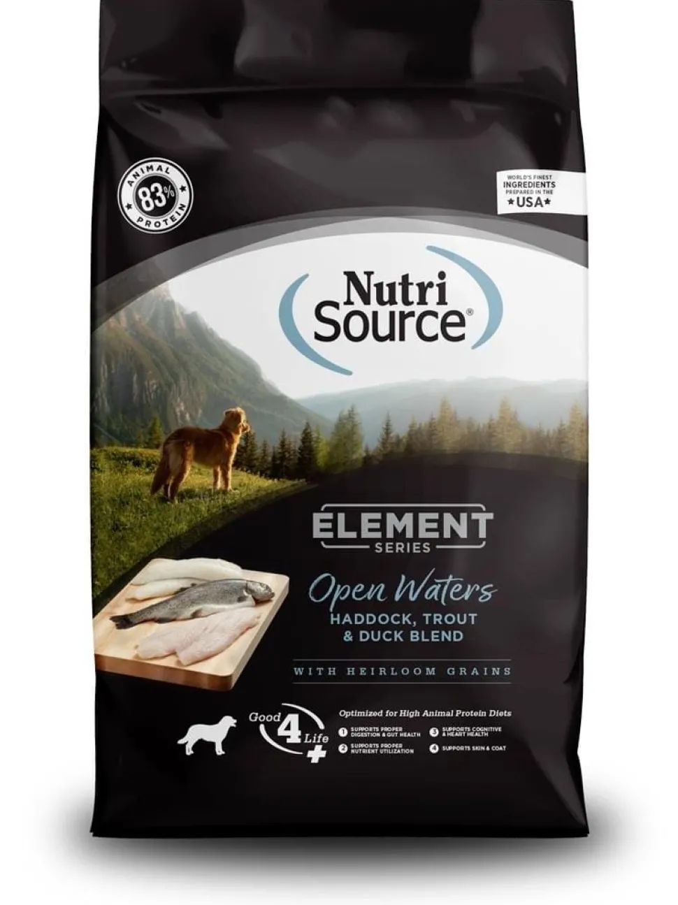 Nutrisource Element Series Open Waters Trout Haddock and Duck with Heirloom Grains Dry Dog Food