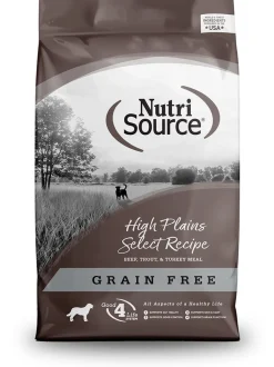 Nutrisource Grain Free High Plains Select Beef and Trout Dry Dog Food - 30 lb Bag
