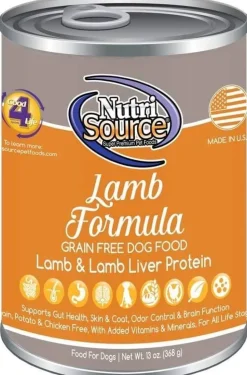 Nutrisource Grain Free Lamb Canned Dog Food - 13 oz - Case of 12
