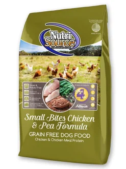 Nutrisource Grain Free Small Bites Chicken (8 per bale) Dry Dog Food - 5 lb Bag
