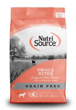 Nutrisource Grain Free Small Bites Seafood Select with Salmon Dry Dog Food - 15 lb Bag