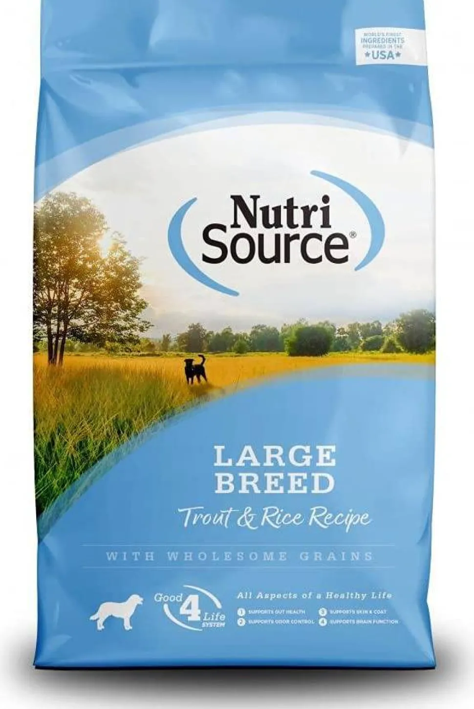 Nutrisource Large Breed Adult Trout & Rice Dry Dog Food - 30 lb Bag