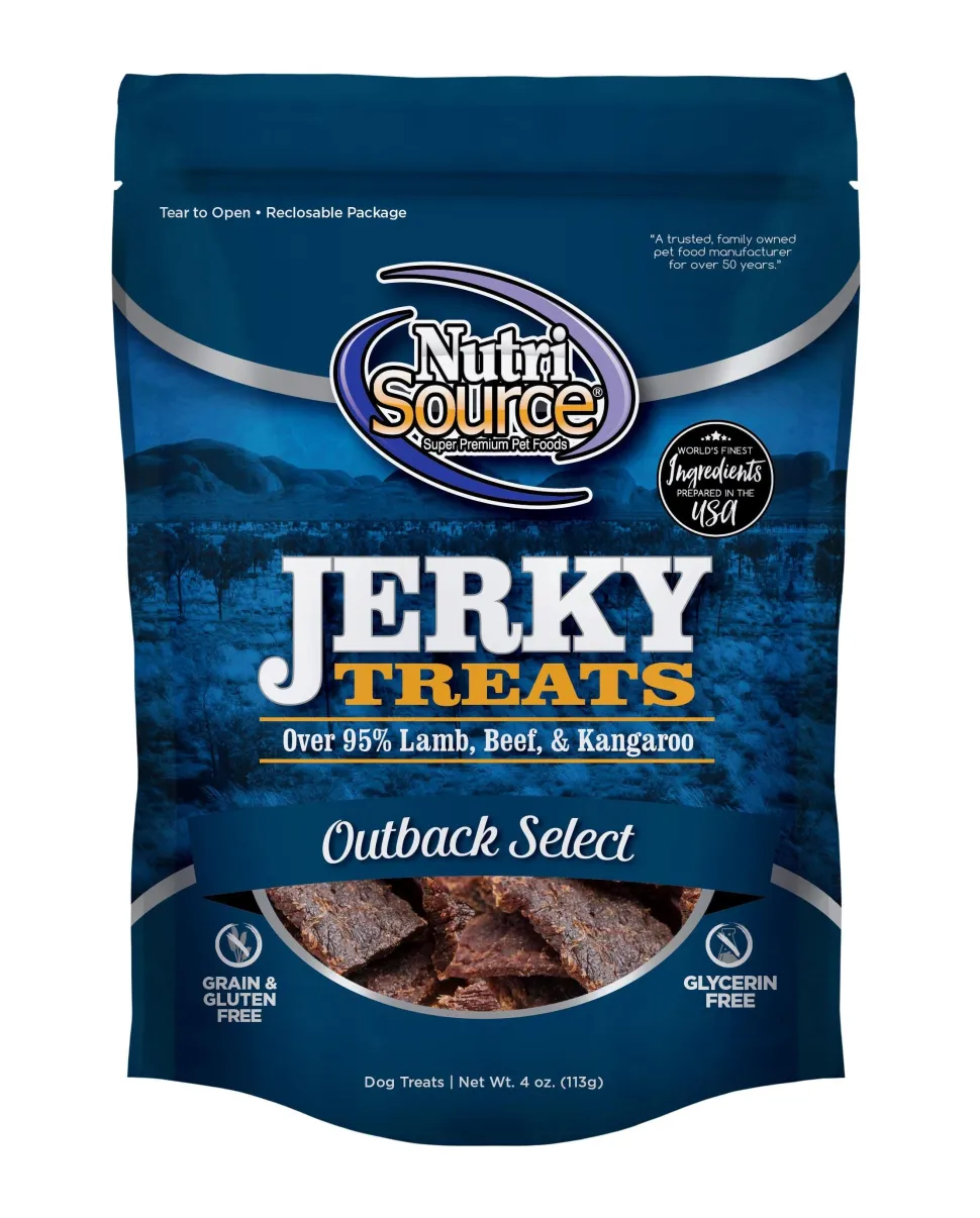 Nutrisource Outback Select Jerky Dog Treats - 4 oz
