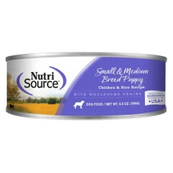 Nutrisource Puppy Small & Medium Breed Canned Dog Food Chicken & Rice Recipe - 5.5 oz - Case of 12