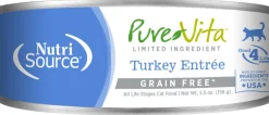 Nutrisource Pure Vita 96% GF Turkey & Turkey Liver Canned Cat Food - 5.5 oz - Case of 12