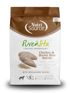 Nutrisource Pure Vita Chicken & Brown Rice Dry Dog Food - 15 lb Bag