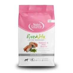 Nutrisource Pure Vita Grain Free Salmon & Peas Entrée (8 per bale) Dry Dog Food - 5 lb Bag