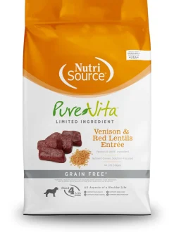 Nutrisource Pure Vita Grain Free Venison (8 per bale) Dry Dog Food - 5 lb Bag