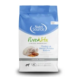 Nutrisource Pure Vita Grain Free Turkey & Sweet Potato Entrée (8 per bale) Dry Dog Food - 5 lb Bag
