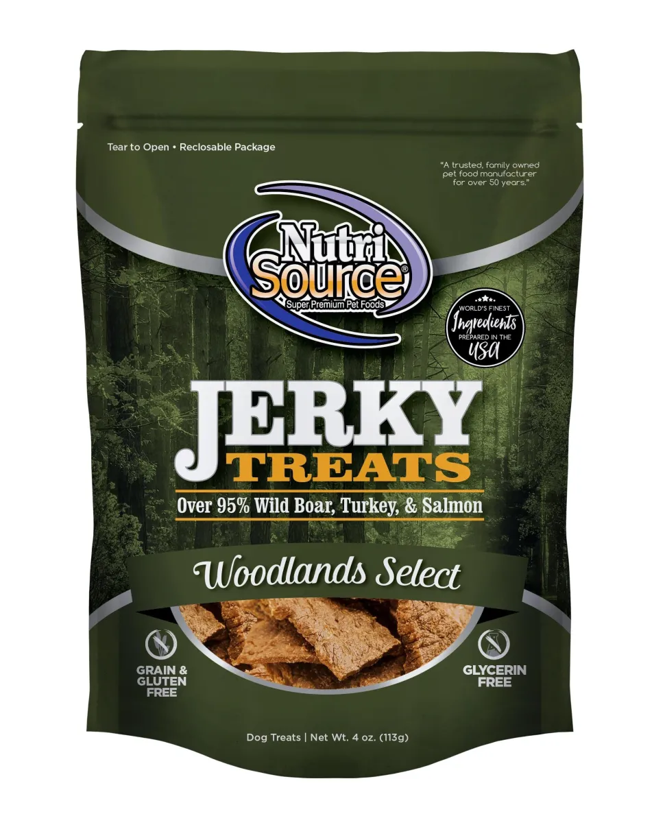 Nutrisource Woodlands Select Jerky Dog Treats - 4 oz