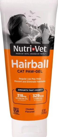 Nutri-Vet Cat Hairball Relief Paw-Gel Chicken Liver Flavor - 3 oz Tube