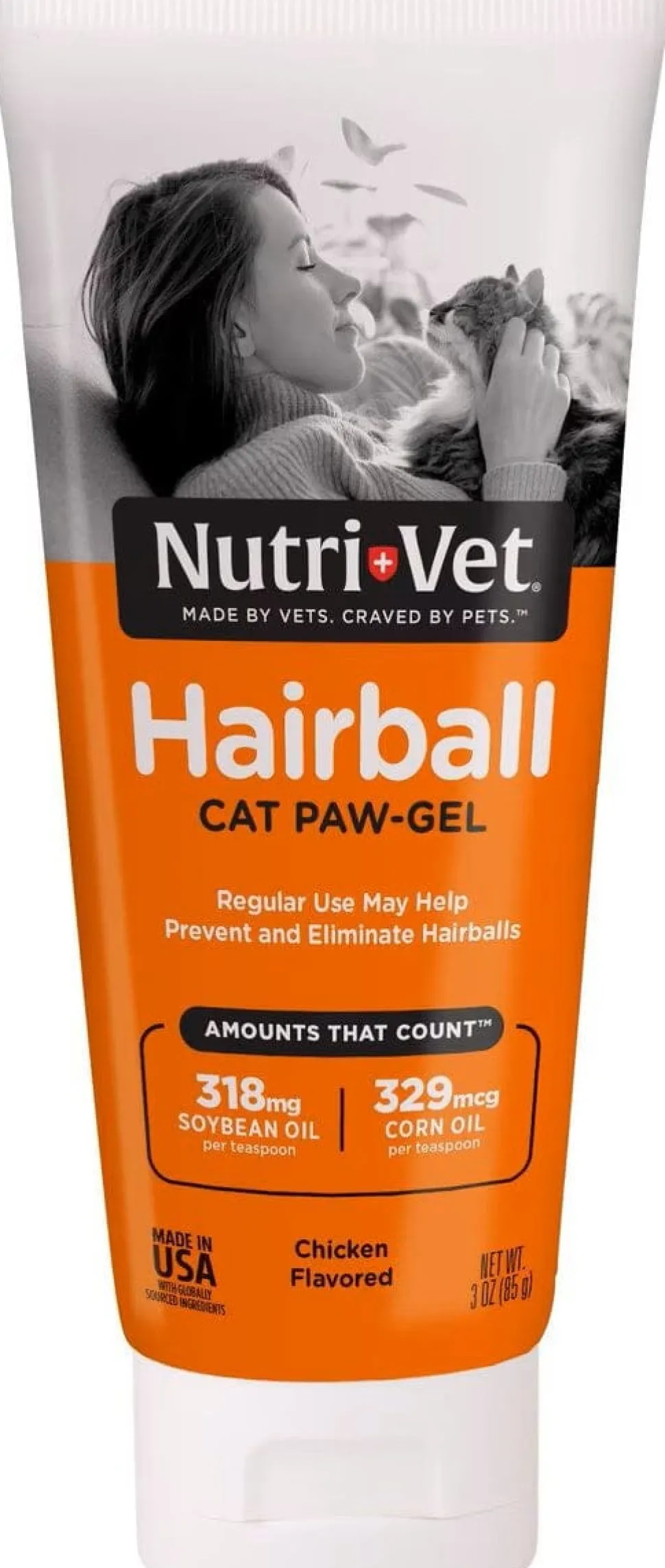 Nutri-Vet Cat Hairball Relief Paw-Gel Chicken Liver Flavor - 3 oz Tube