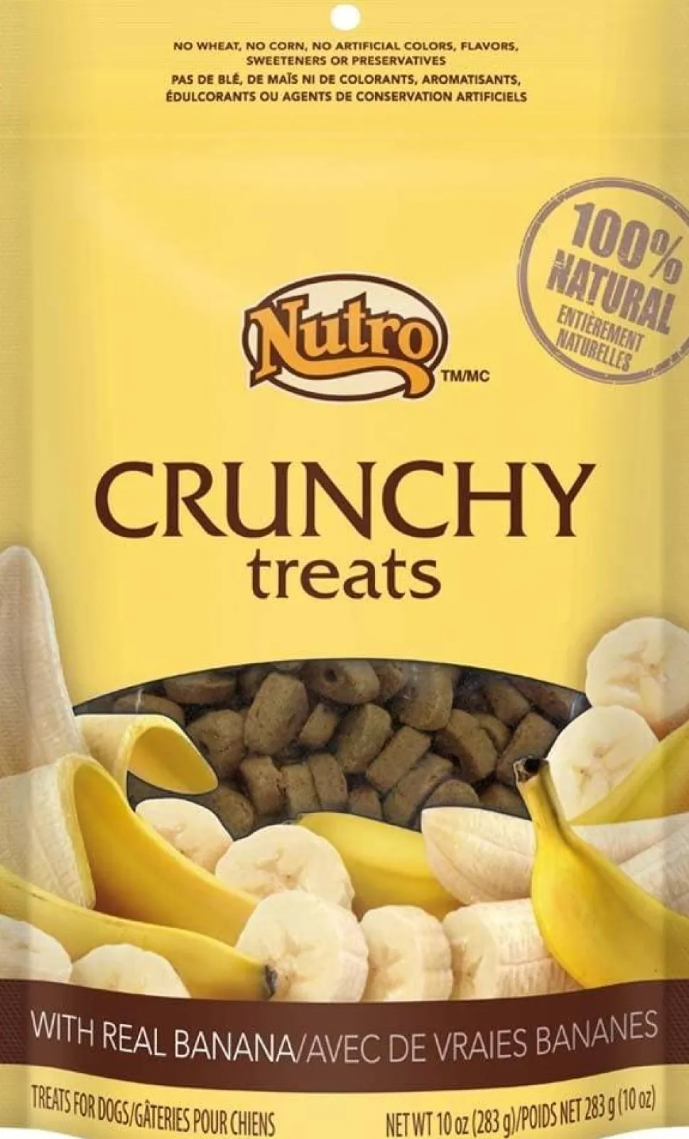 Nutro Banana Crunchy Biscuit Dog Treats - 10 oz - Case of 6