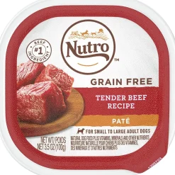 Nutro Grain Free Tender Beef Loaf Wet Dog Food Trays - 3.5 oz - Case of 24