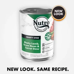 Nutro Hearty Stews Meaty Lamb, Green Bean & Carrot Stew Chunks in Gravy Canned Wet Dog Food - 12.5 oz - Case of 12