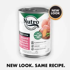 Nutro Hearty Stews Roasted Turkey, Sweet Potato & Green Bean Chunks in Gravy Canned Wet Dog Food - 12.5 oz - Case of 12