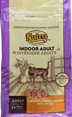 Nutro Indoor Adult Cat Chicken & Rice Dry Cat Food - 3 lb Bag