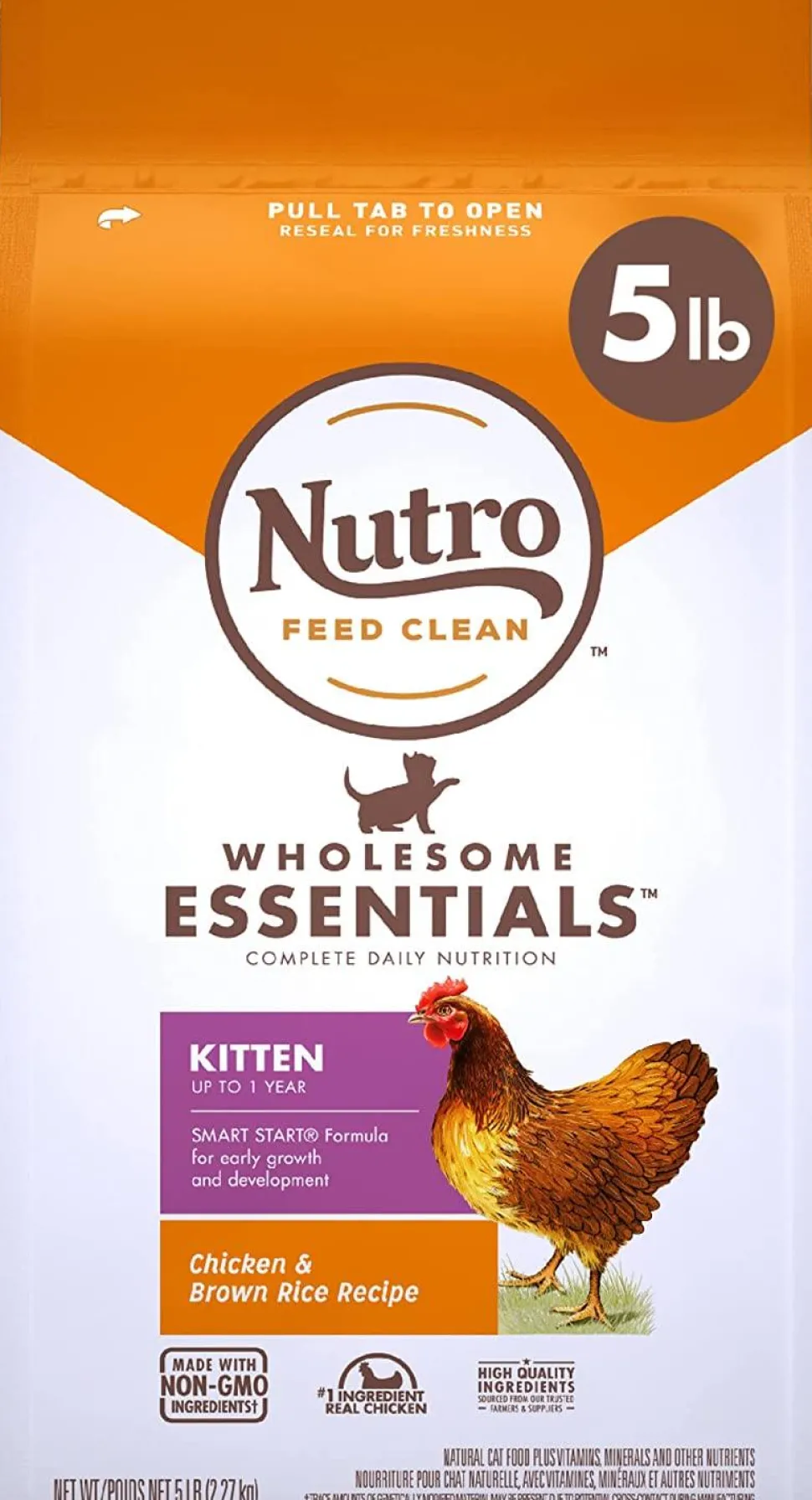 Nutro Kitten Chicken & Rice Dry Cat Food - 5 lb Bag
