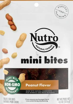 Nutro Mini Bites Peanut Crunchy Dog Treats - 4.5 oz - Case of 8