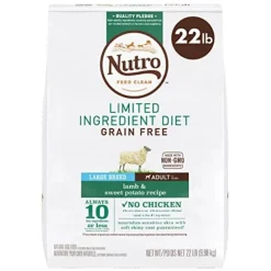 Nutro Natural Choice Grain-Free Limited Ingredient Large Breed Lamb & Sw Potato Dry Dog Food - 22 lb Bag