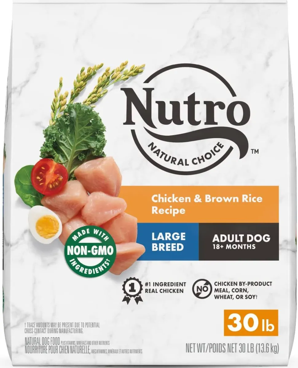 Nutro Natural Choice Large Breed Adult Chicken, Rice & Sweet Potato Dry Dog Food - 30 lb Bag