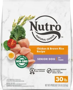 Nutro Natural Choice Senior Chicken, Rice & Sweet Potato Dry Dog Food - 30 lb Bag