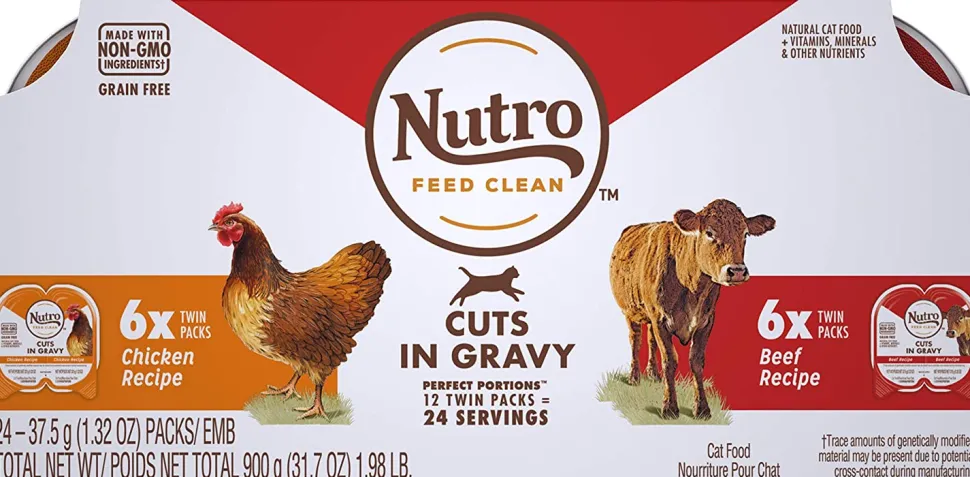 Nutro Perfect Portions Cuts in Gravy CB Multi Pack Canned Cat Food - 2.65 oz - Case of 24