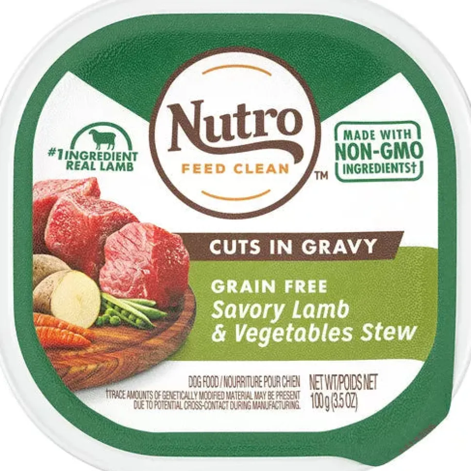 Nutro Savory Lamb & Garden Variety Wet Dog Food Trays - 3.5 oz - Case of 24