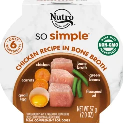 Nutro So Simple Chicken, Eggs and Carrots Broth Wet Dog Food Trays - 2 oz - Case of 10