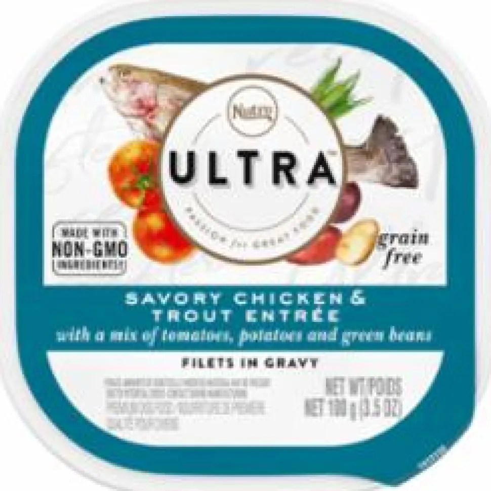Nutro Ultra Grain-Free Cuts in Gravy Trout Wet Dog Food Trays - 3.5 oz - Case of 24