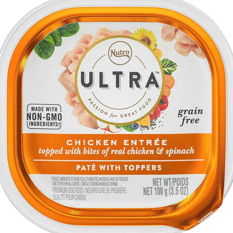 Nutro Ultra Protein Boost Chicken Entrée Wet Dog Food Trays - 3.5 oz - Case of 24