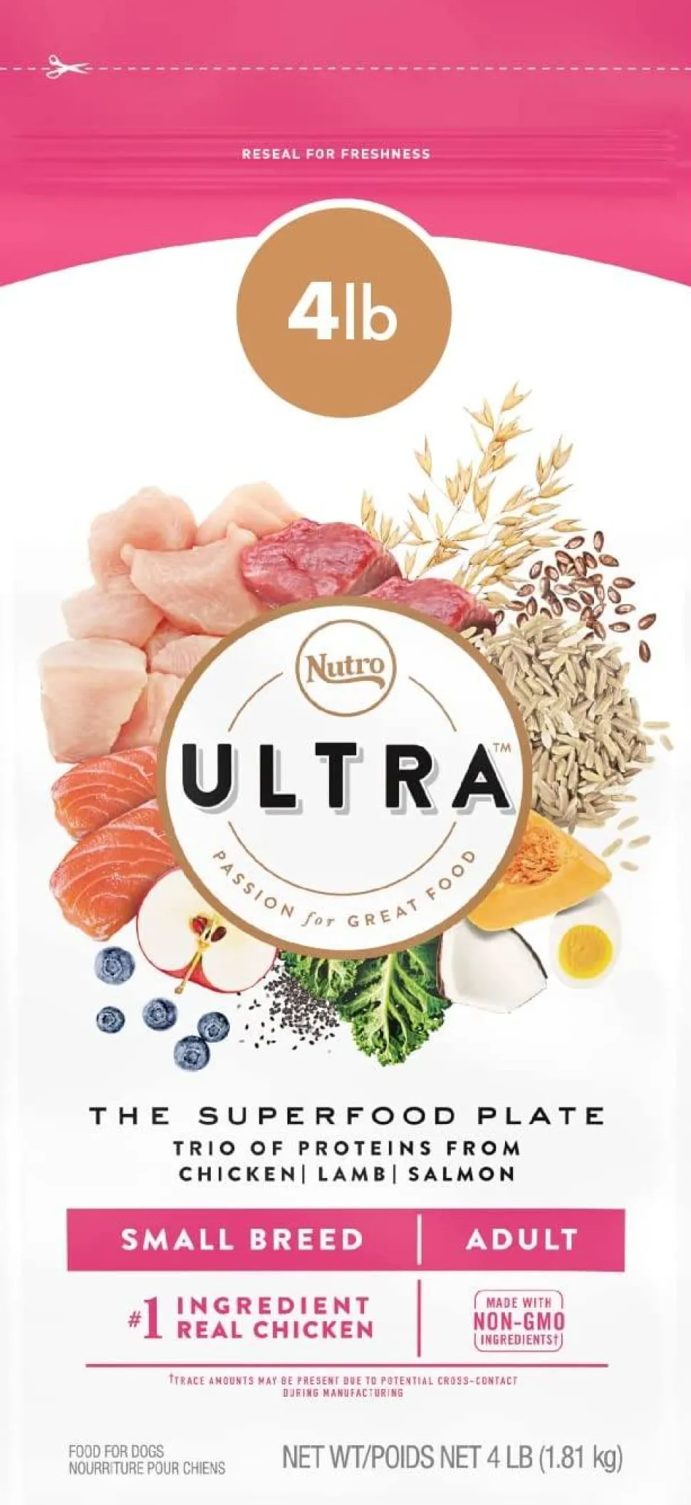 Nutro Ultra Small Breed Adult Dry Dog Food - 4 lb Bag