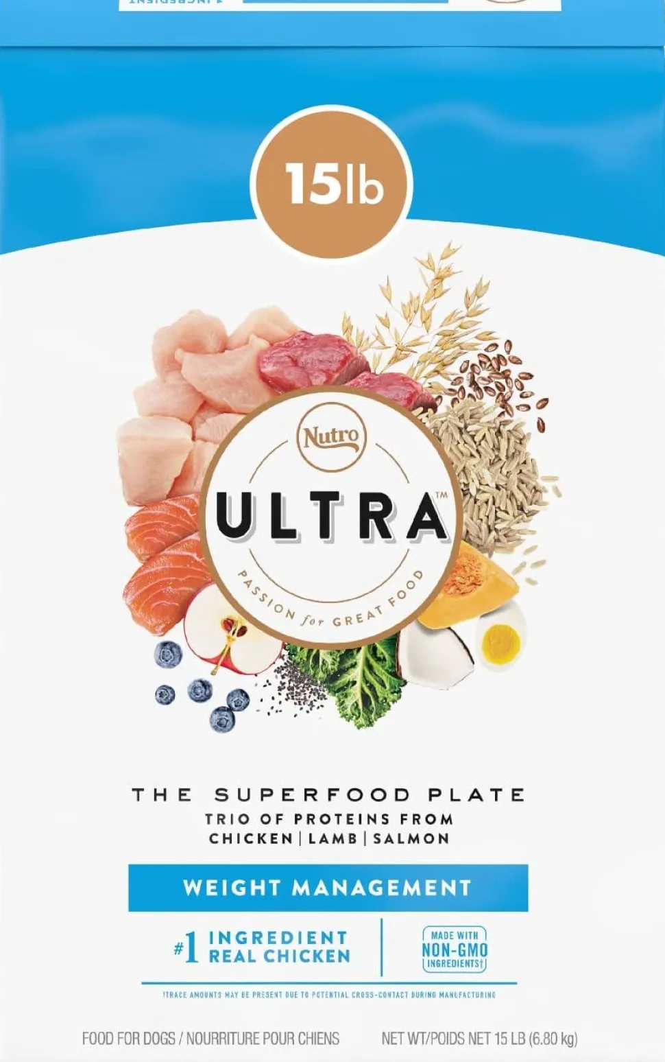 Nutro Ultra Weight Management Dry Dog Food - 15 lb Bag